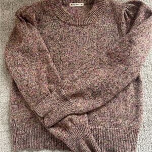 Marine Layer Pink Multi Speckled Crewneck Sweater